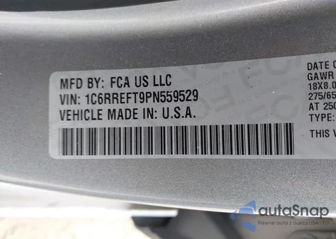 2023 Ram 1500 Big Horn 4X2 5'7 Box from USA, damaged, VIN 1C6RREFT9PN559529